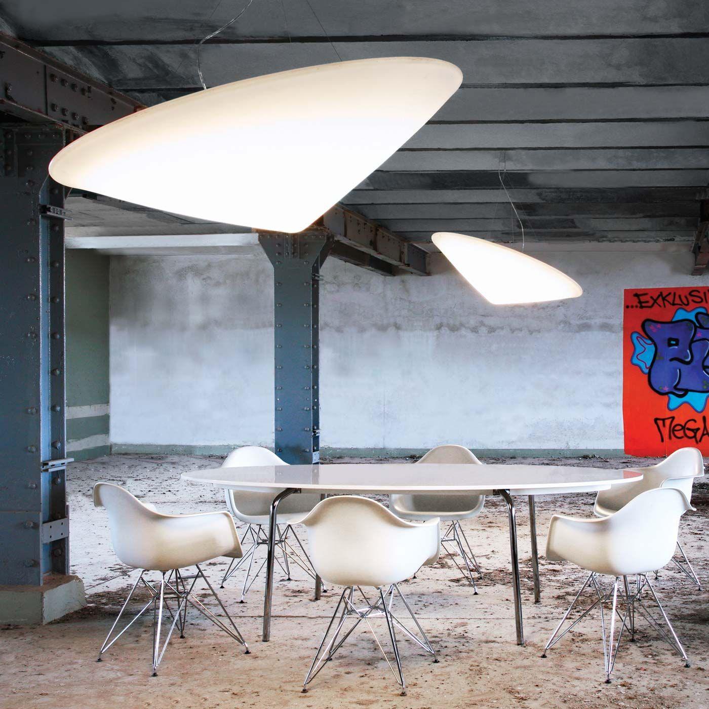 Othian Pendant Lamp Polyethylene Tilted Hat Minimalist