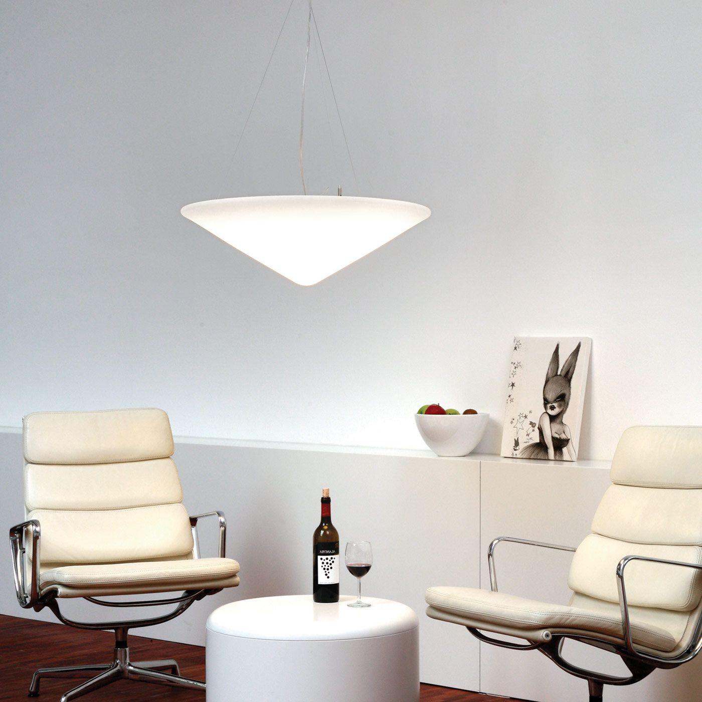 Othian Pendant Lamp Polyethylene Tilted Hat Minimalist