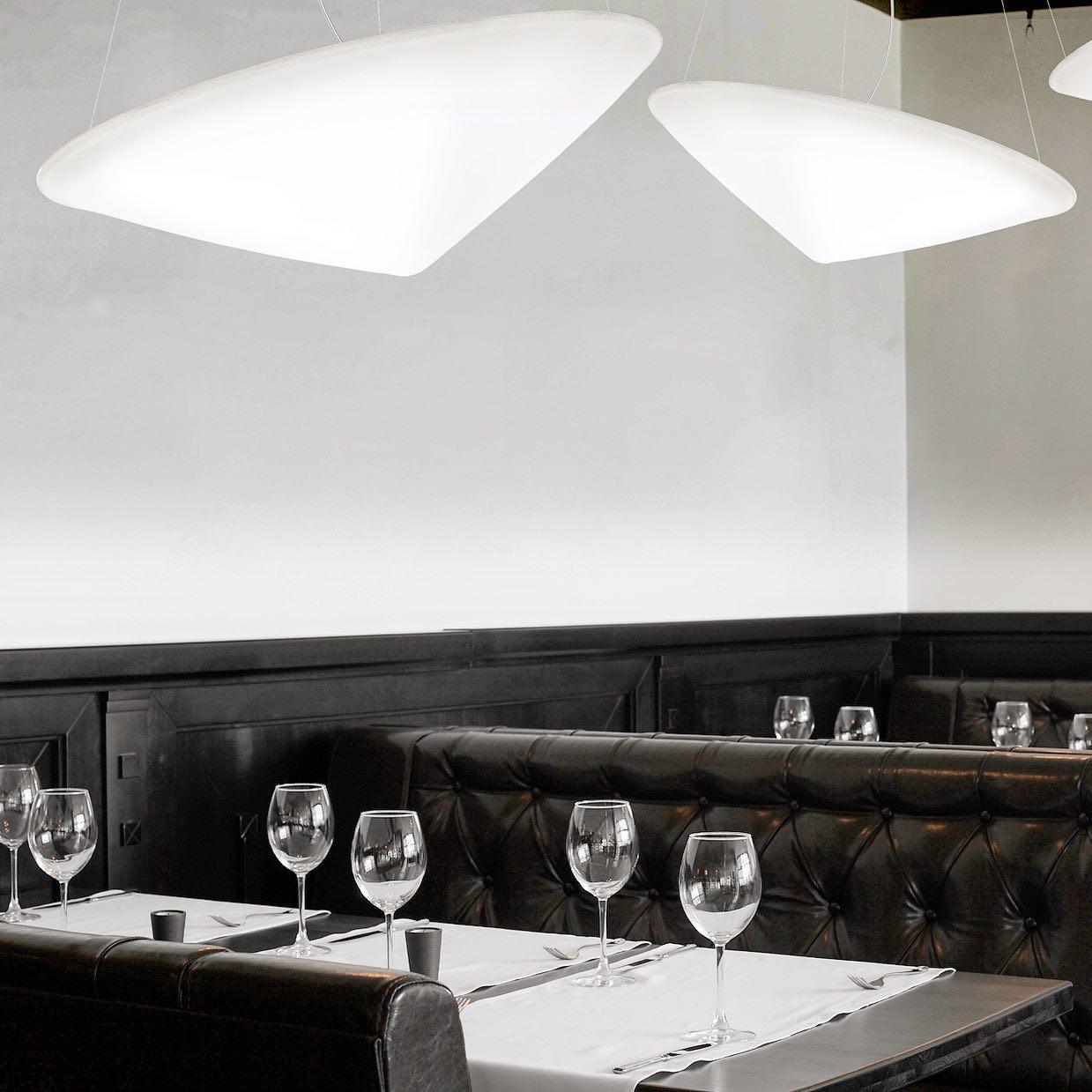 Othian Pendant Lamp Polyethylene Tilted Hat Minimalist