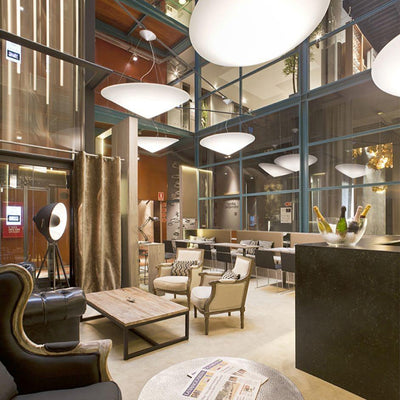 Othian Pendant Lamp Polyethylene Tilted Hat Minimalist