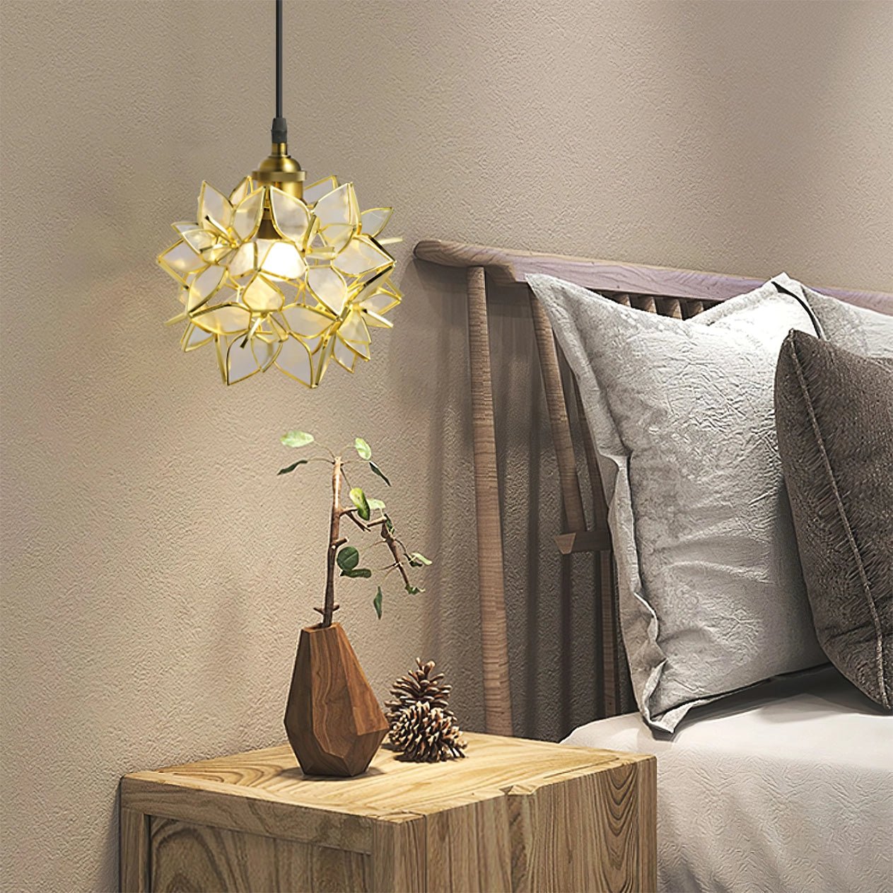 Amara Luxury Glass Pendant Light - Neutral Decor
