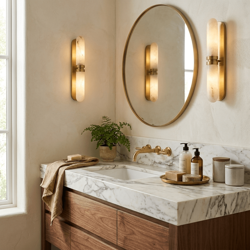 Maelisse Alabaster Wall Sconce