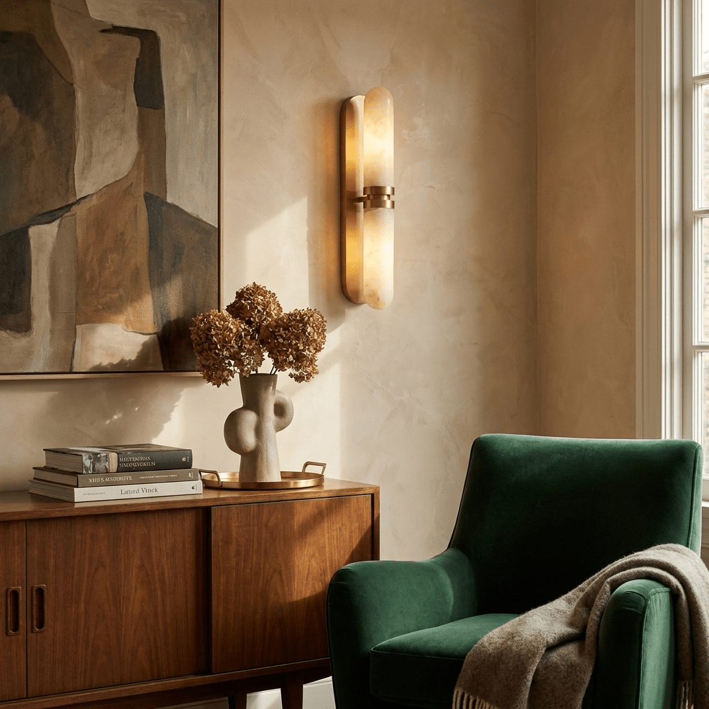 Maelisse Alabaster Wall Sconce