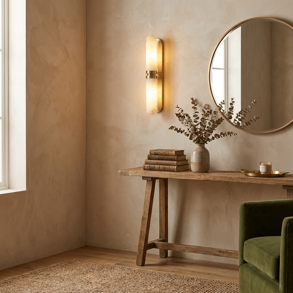 Maelisse Alabaster Wall Sconce
