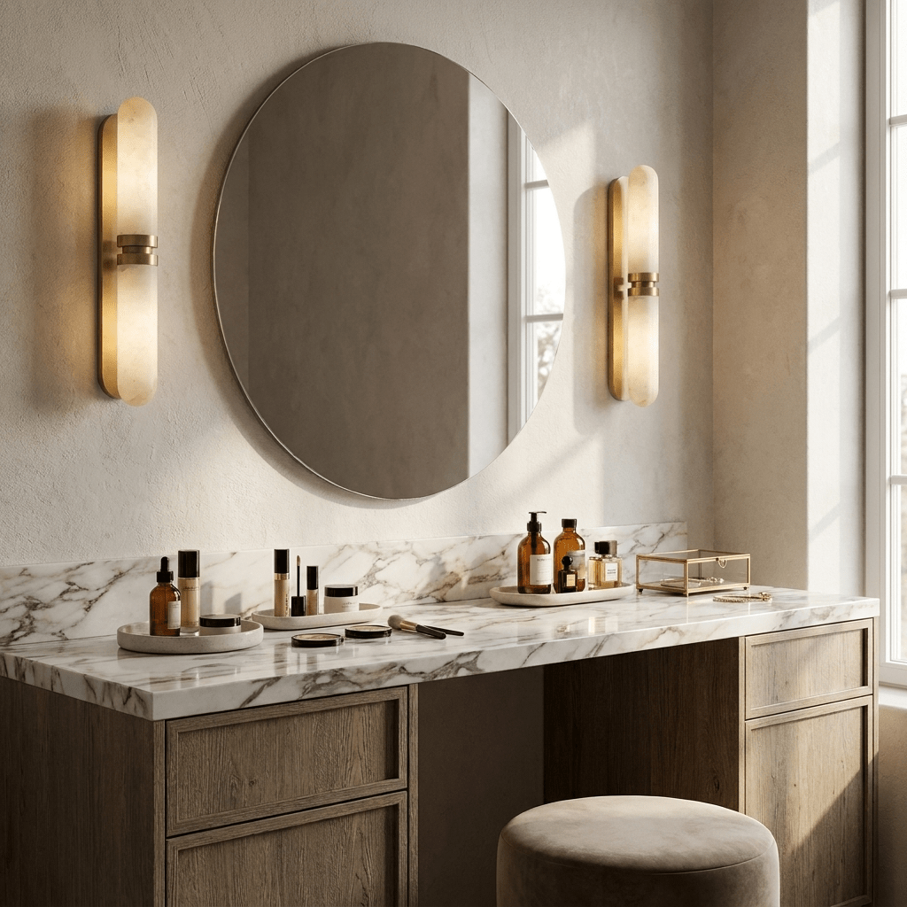 Maelisse Alabaster Wall Sconce