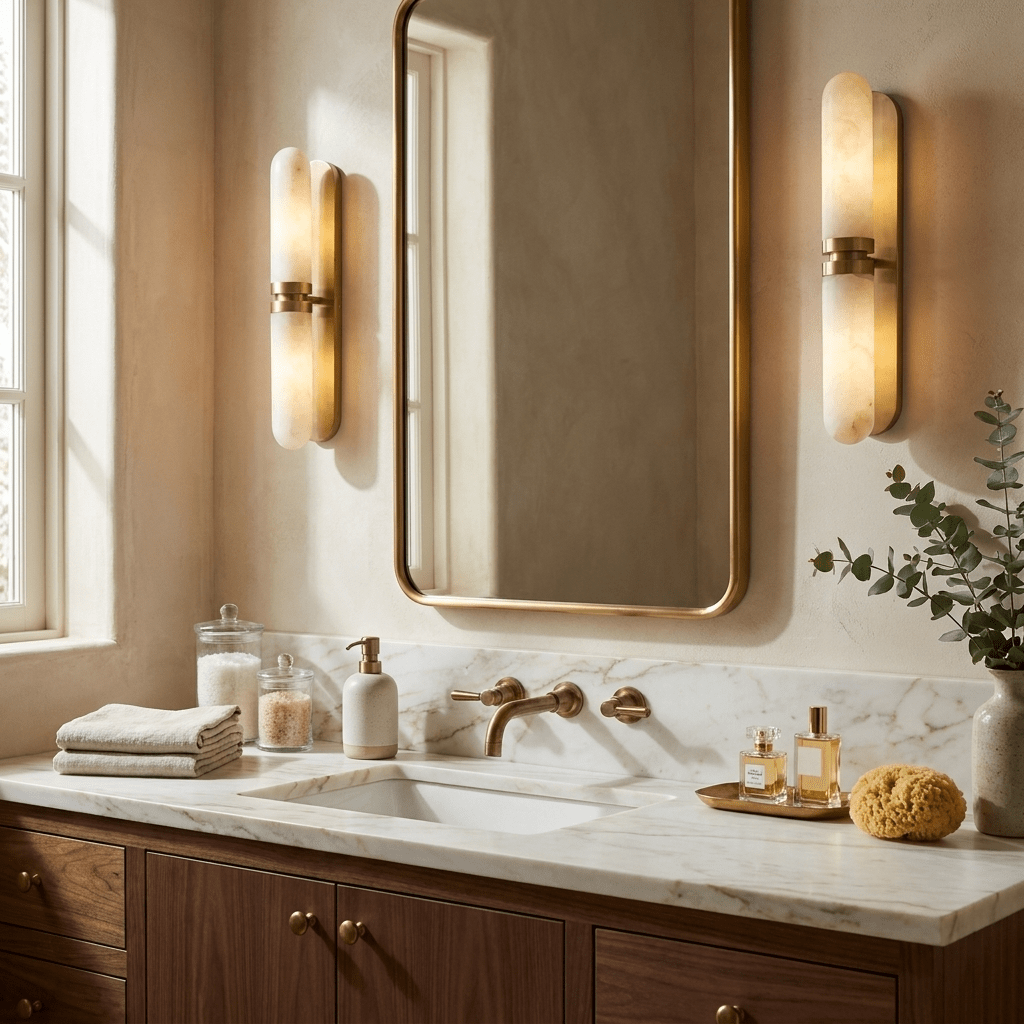 Maelisse Alabaster Wall Sconce