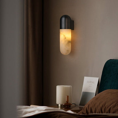 Lucan Capsule Alabaster Sconce