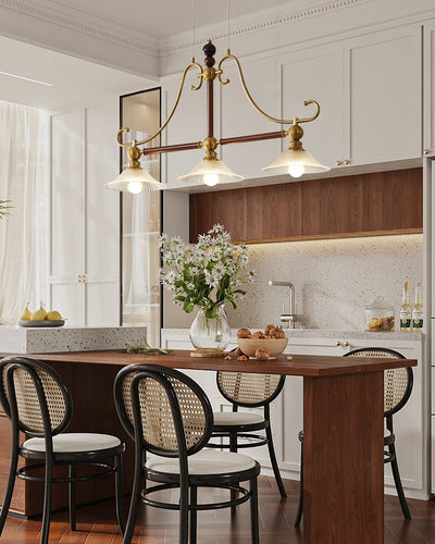 Ivvinisra Elegance Vintage Island Wood Pendant Light