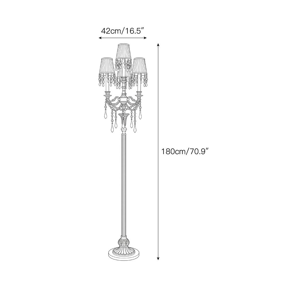 Veleia Pleated Floor Lamp