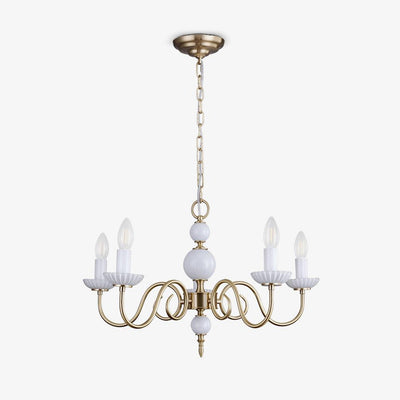 Oriirira Chandelier Carlita Gold Modern Five-Armed