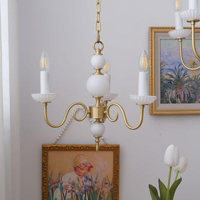 Oriirira Chandelier Carlita Gold Modern Five-Armed