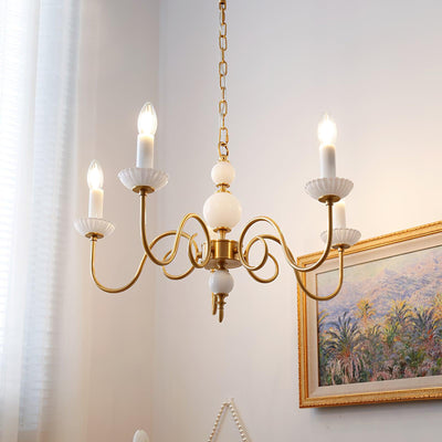 Oriirira Chandelier Carlita Gold Modern Five-Armed
