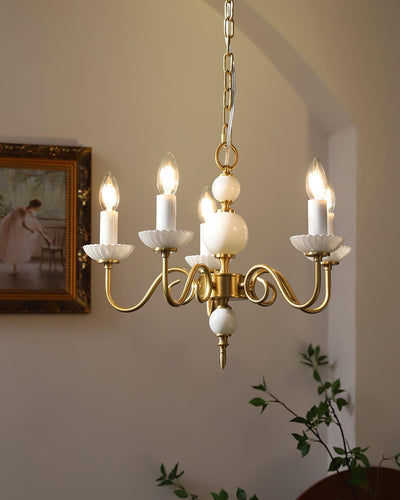Oriirira Chandelier Carlita Gold Modern Five-Armed