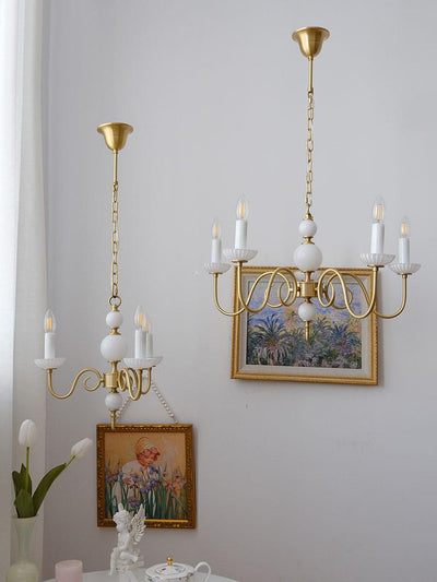 Oriirira Chandelier Carlita Gold Modern Five-Armed