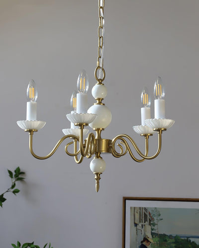 Oriirira Chandelier Carlita Gold Modern Five-Armed