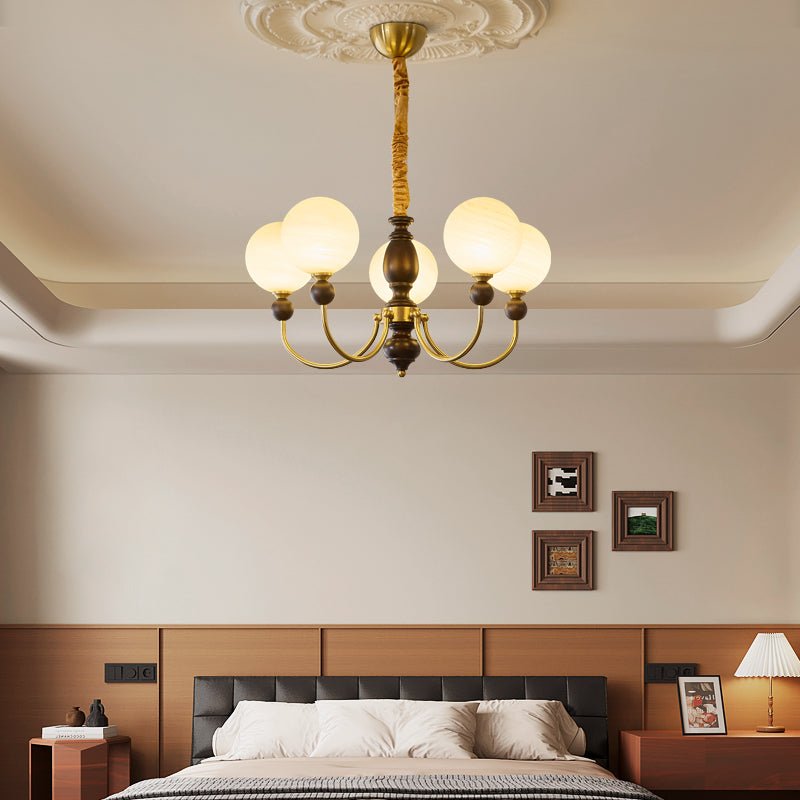 Syvineth Premium Nordic Orbital Wood Chandelier