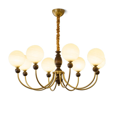 Syvineth Premium Nordic Orbital Wood Chandelier