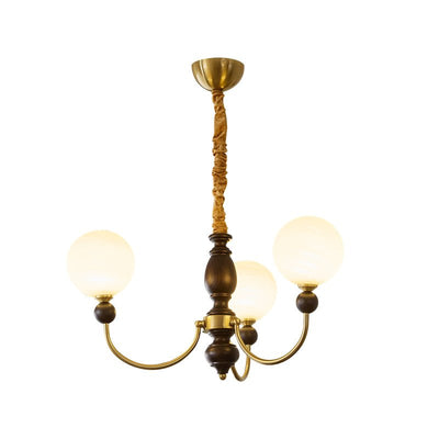 Syvineth Premium Nordic Orbital Wood Chandelier