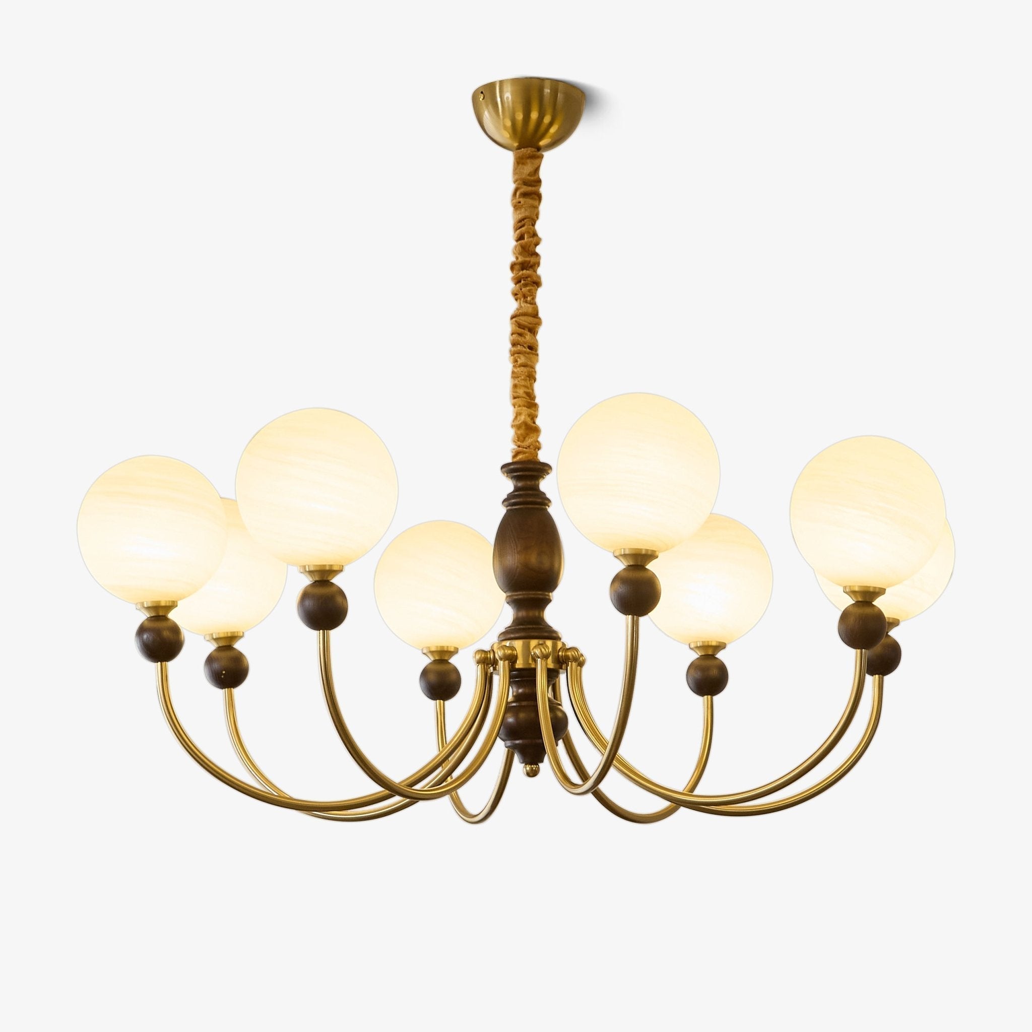 Syvineth Premium Nordic Orbital Wood Chandelier