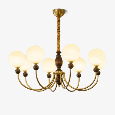 Syvineth Premium Nordic Orbital Wood Chandelier