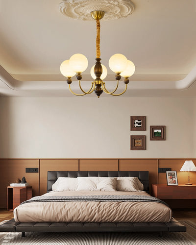 Syvineth Premium Nordic Orbital Wood Chandelier