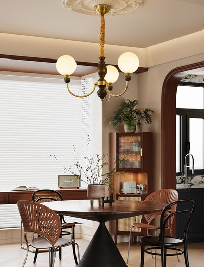 Syvineth Premium Nordic Orbital Wood Chandelier