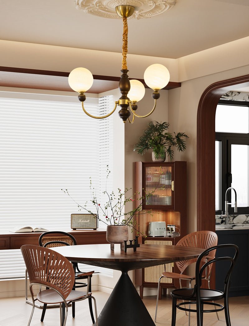 Syvineth Premium Nordic Orbital Wood Chandelier