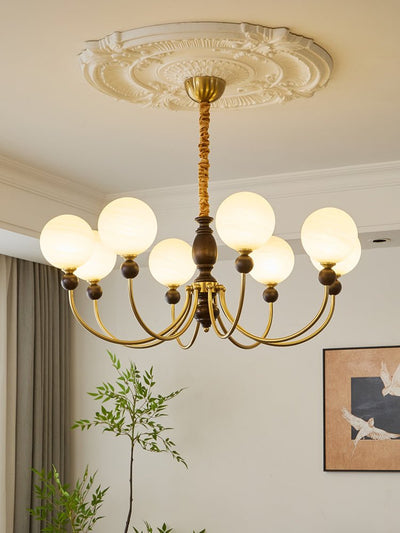Syvineth Premium Nordic Orbital Wood Chandelier