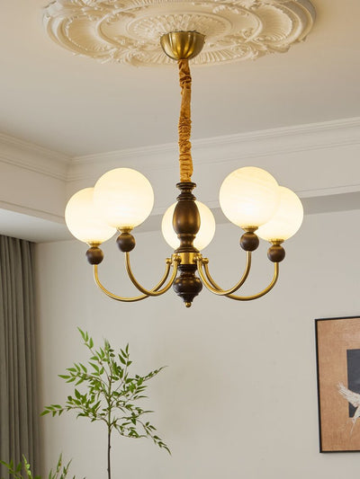 Syvineth Premium Nordic Orbital Wood Chandelier