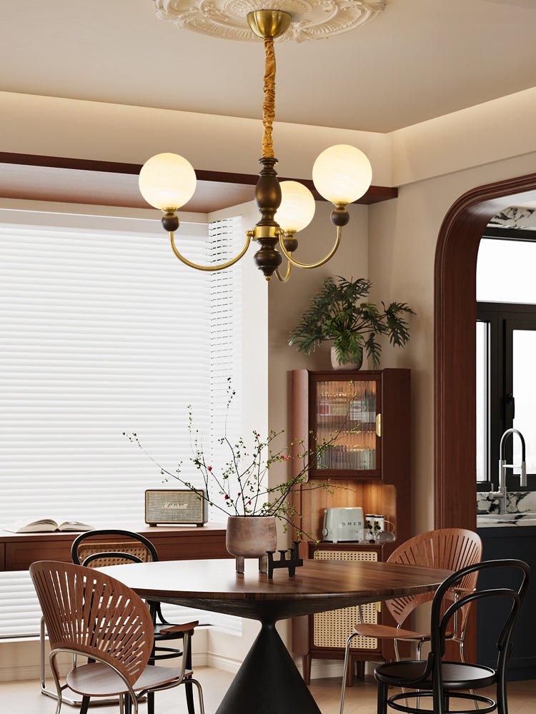 Syvineth Premium Nordic Orbital Wood Chandelier