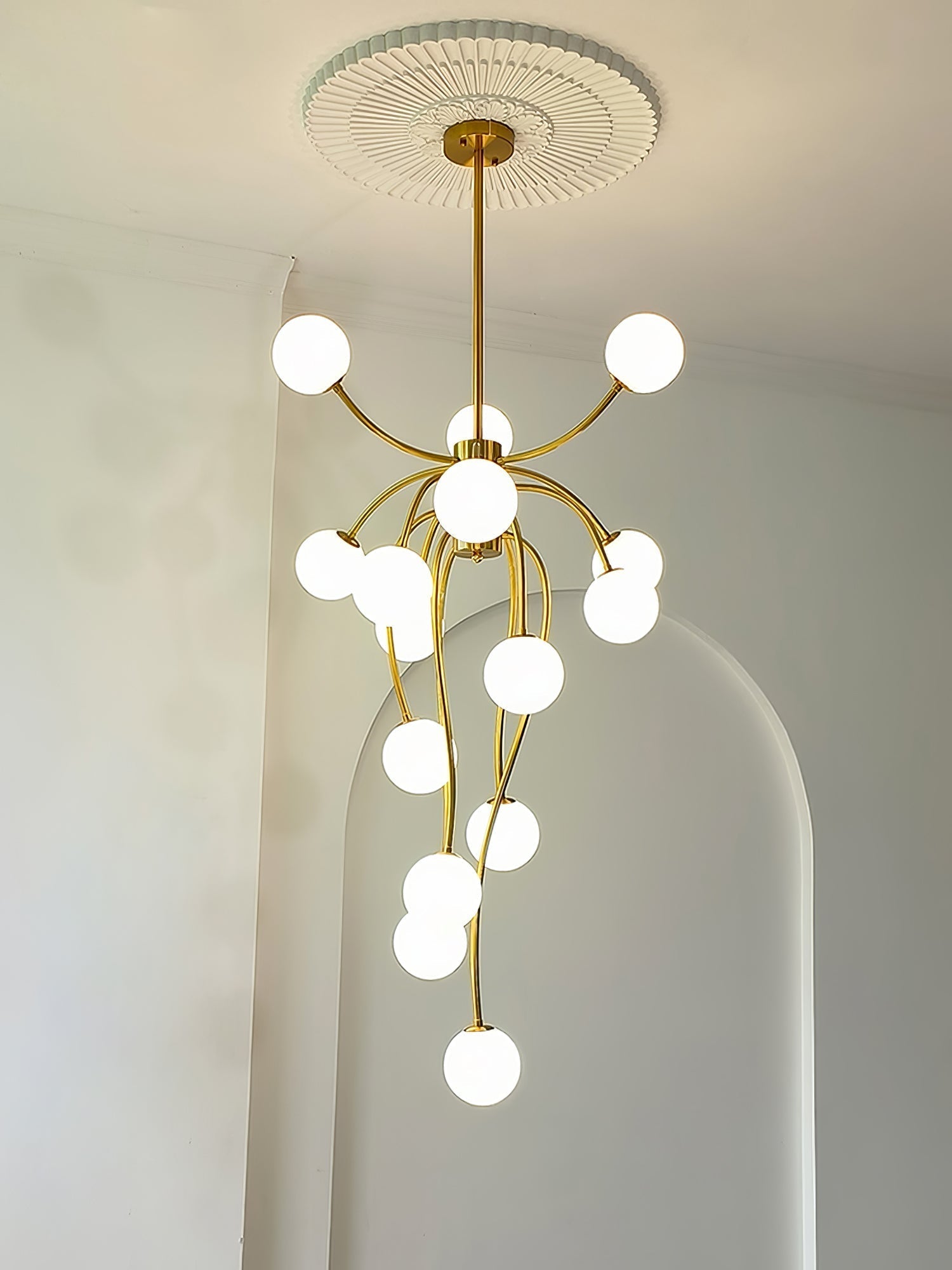 Astralyn Brass Globe Chandelier