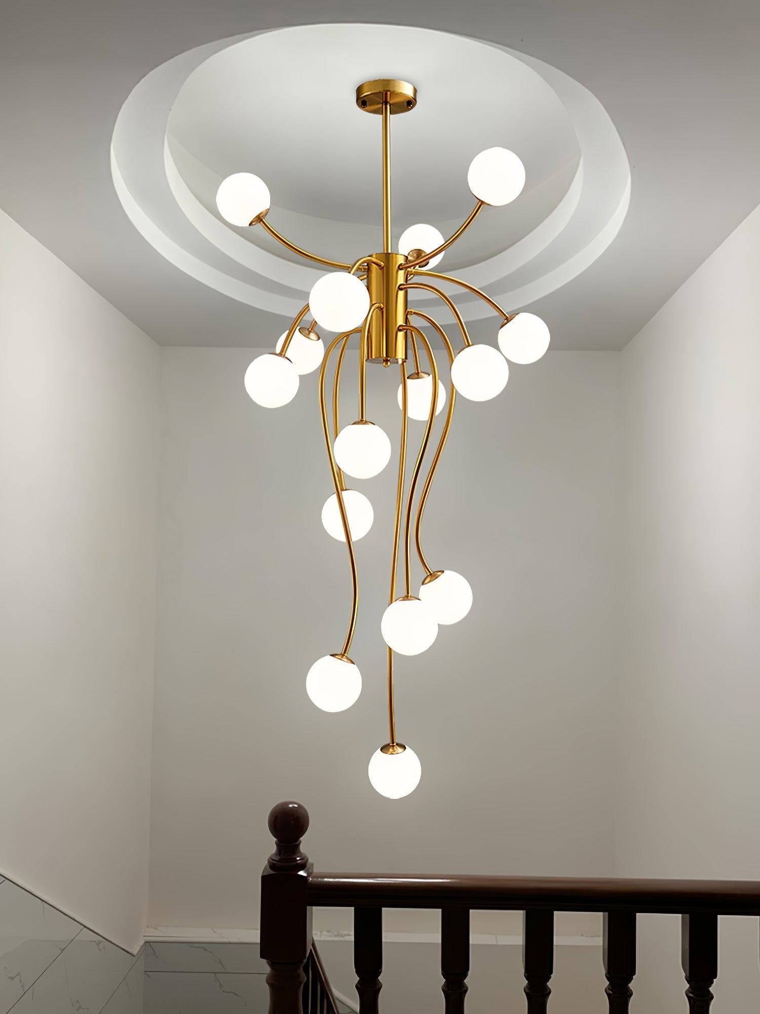 Astralyn Brass Globe Chandelier