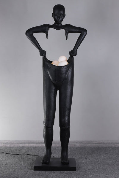 Vamiryra Sculptural Black Floor Lamp