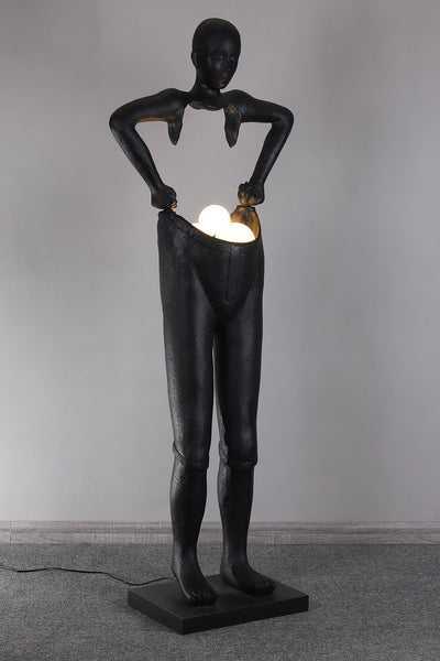 Vamiryra Sculptural Black Floor Lamp