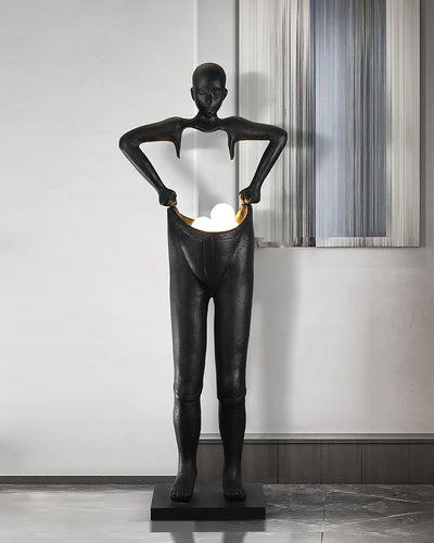 Vamiryra Sculptural Black Floor Lamp