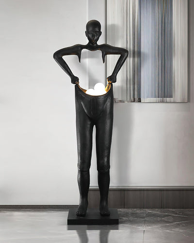 Vamiryra Sculptural Black Floor Lamp