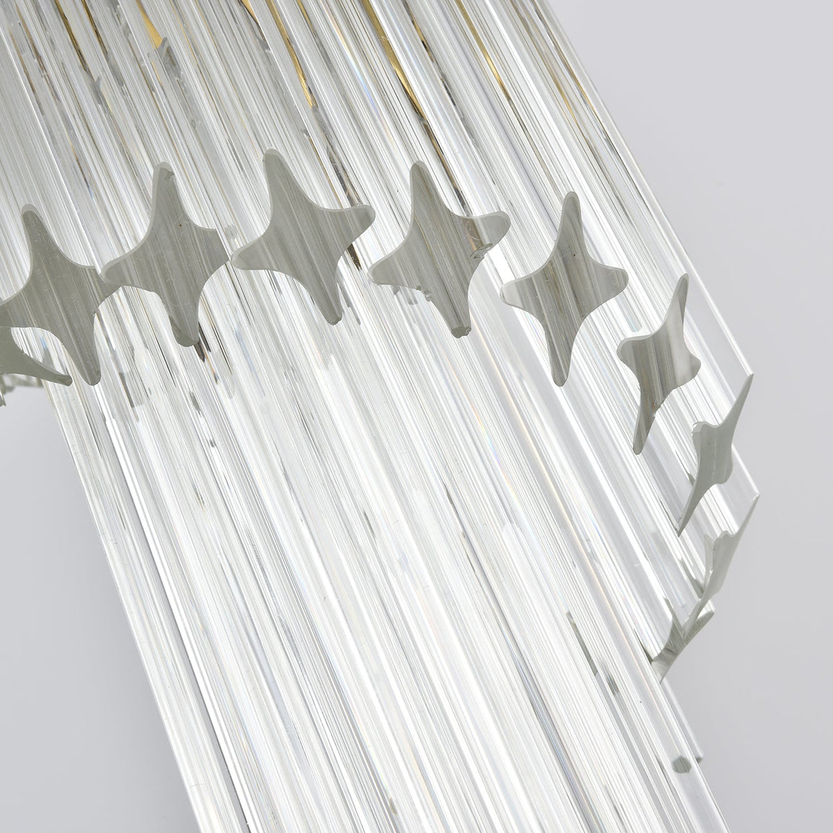 Paisley  Spiral Clear Glass Chandelier