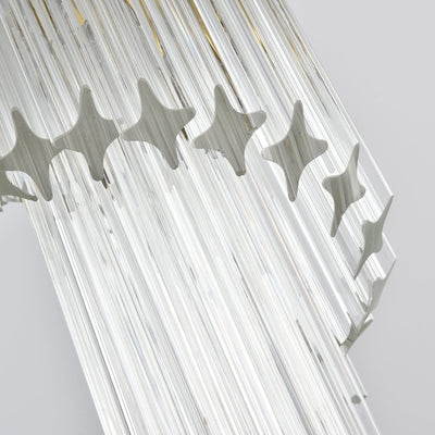 Paisley  Spiral Clear Glass Chandelier