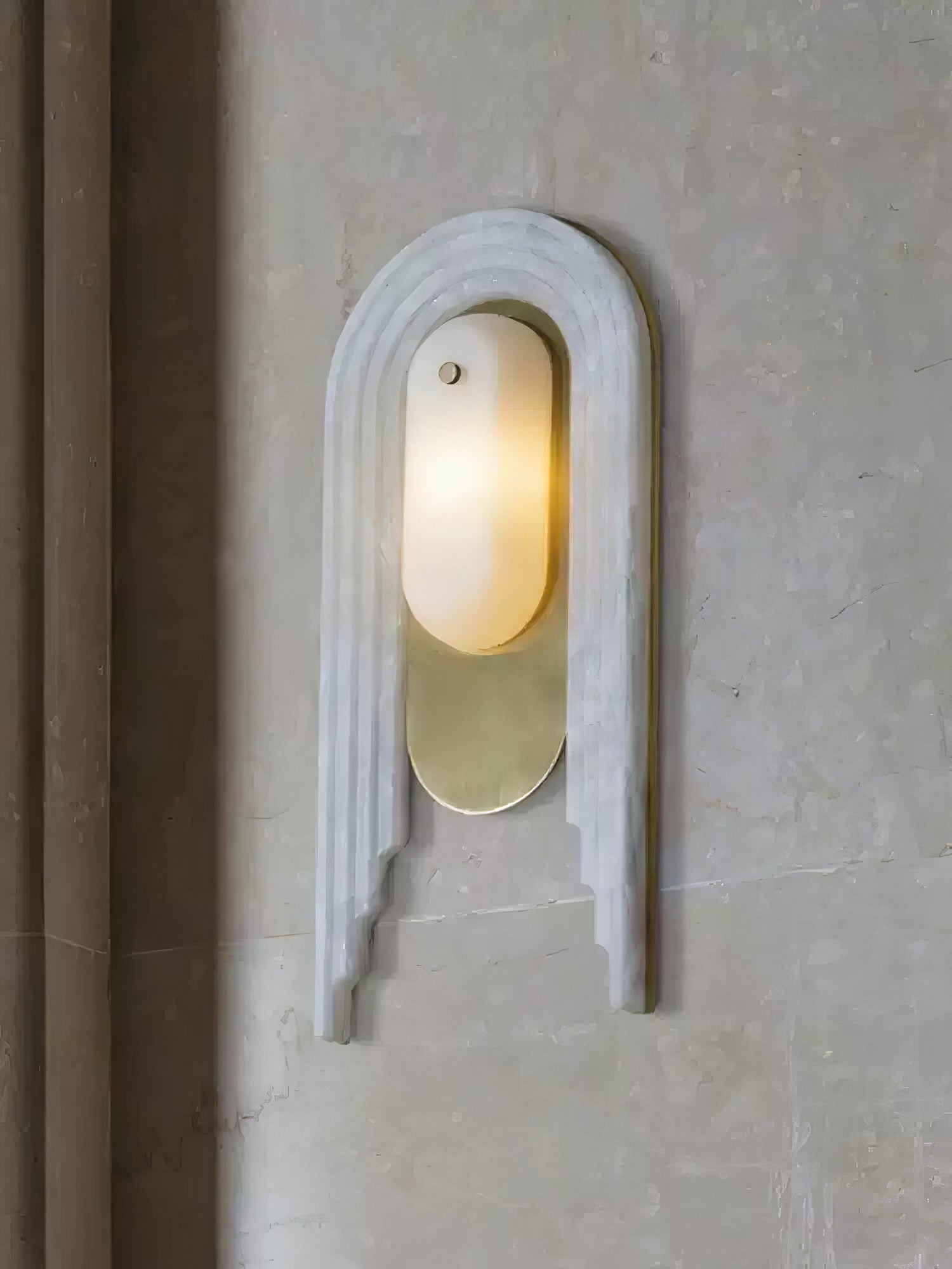 Sytalion Arch Alabaster Wall Light