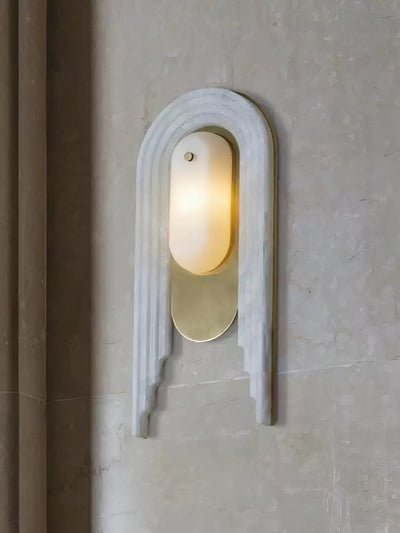 Sytalion Arch Alabaster Wall Light