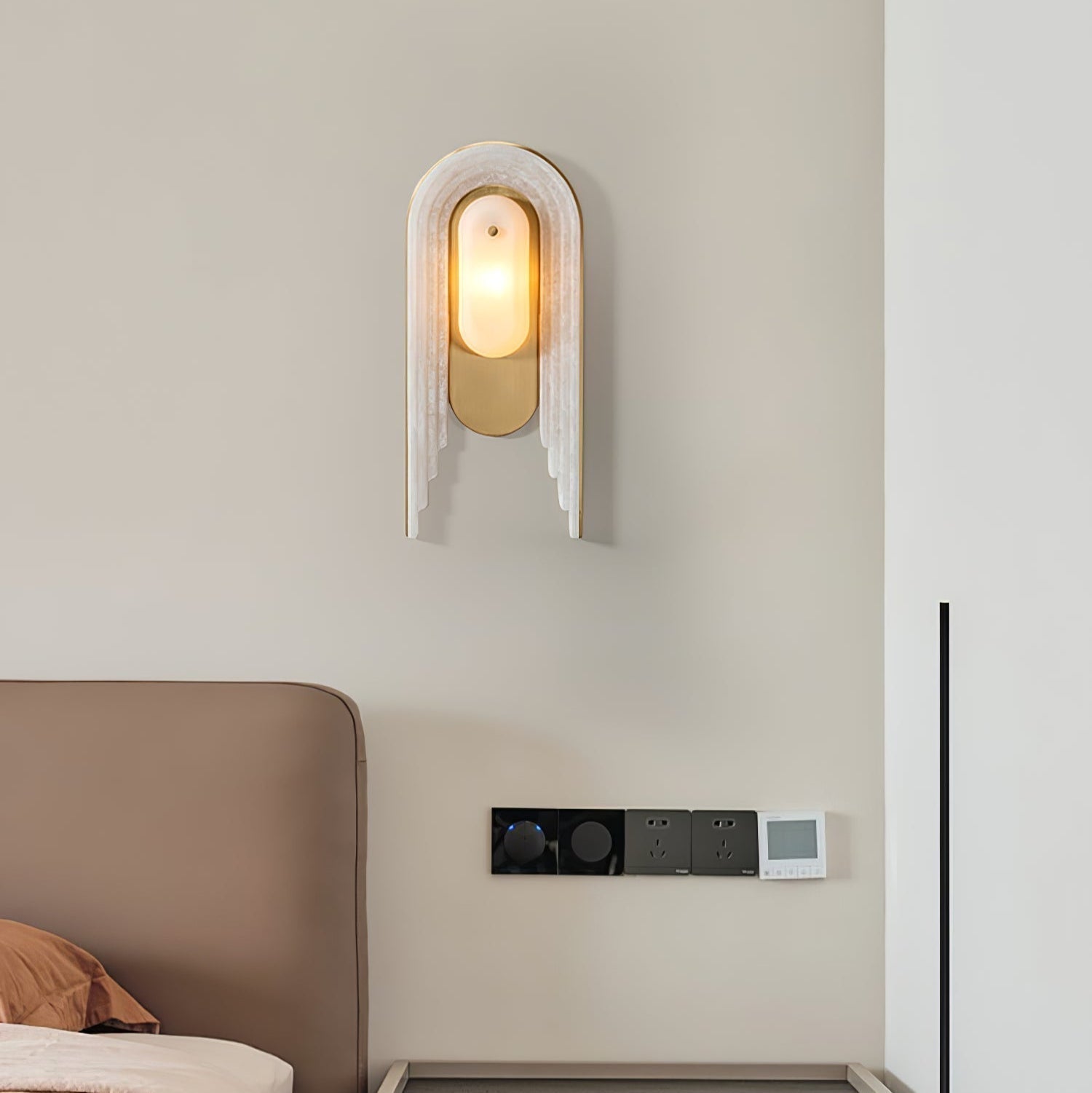 Sytalion Arch Alabaster Wall Light