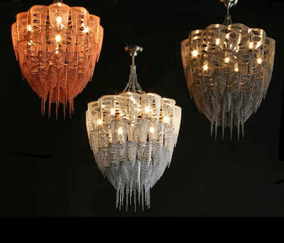 Fereraria Cascade Aluminum Chain Chandelier