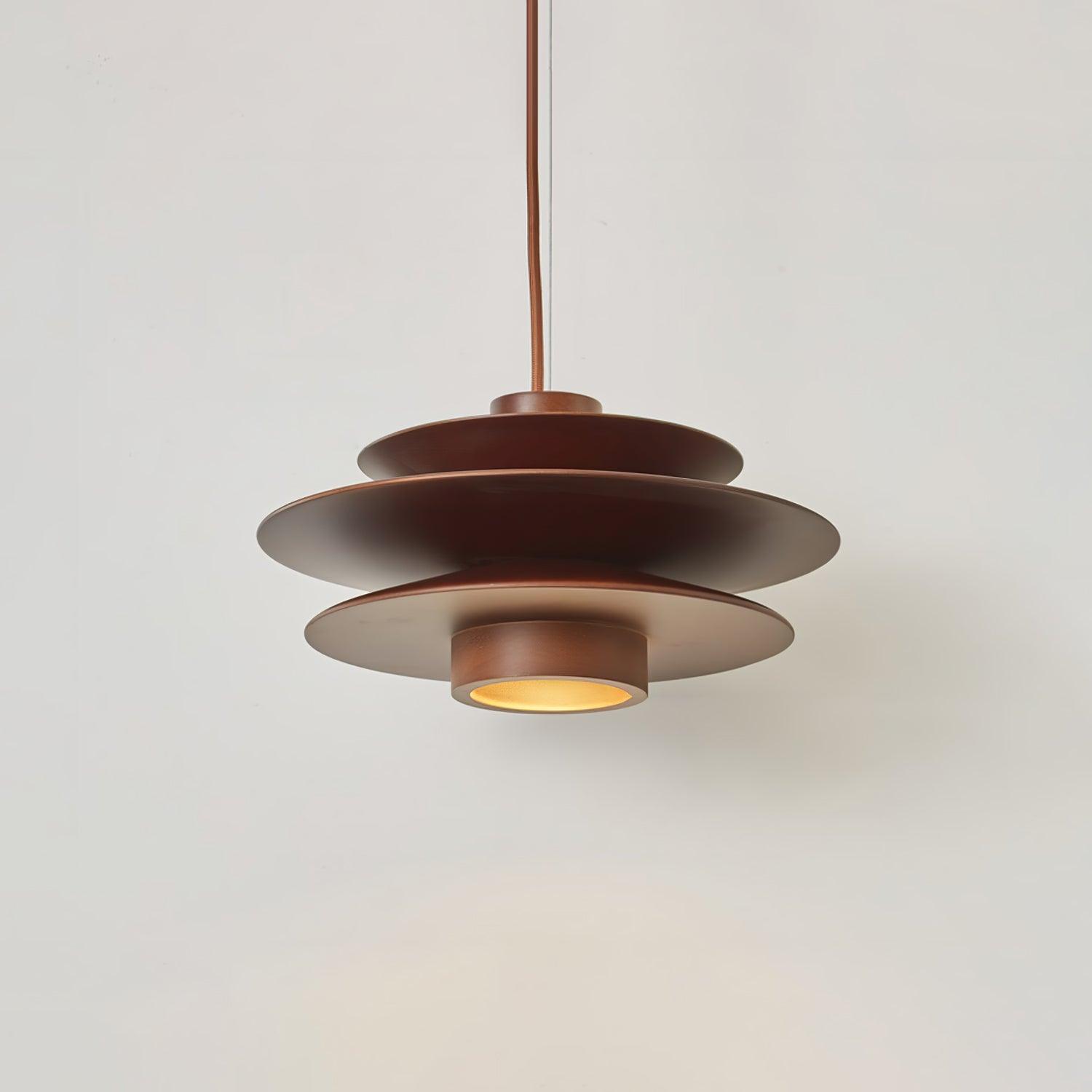 Marshire Wooden Disc Pendant Light
