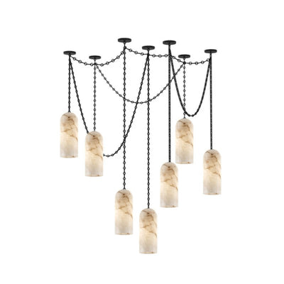 Auberon Cascading Chain Capsule Chandelier