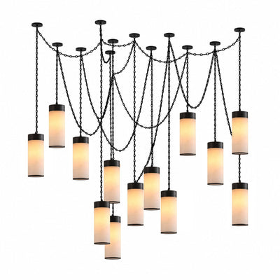 Lysander Cascading Chain Cylinder Chandelier