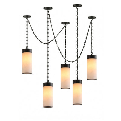 Lysander Cascading Chain Cylinder Chandelier