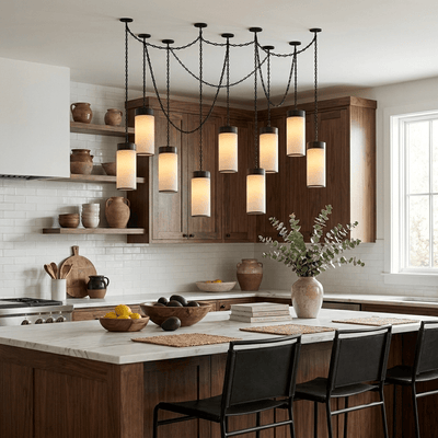 Lysander Cascading Chain Cylinder Chandelier