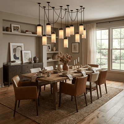 Lysander Cascading Chain Cylinder Chandelier