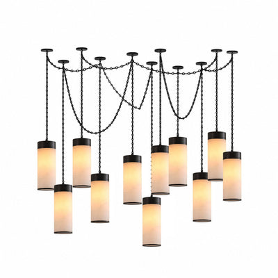 Lysander Cascading Chain Cylinder Chandelier