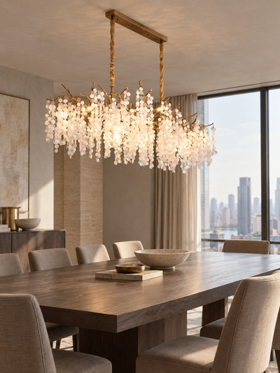 Haverford Branch Waterfall Long Chandelier